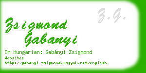 zsigmond gabanyi business card