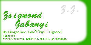 zsigmond gabanyi business card